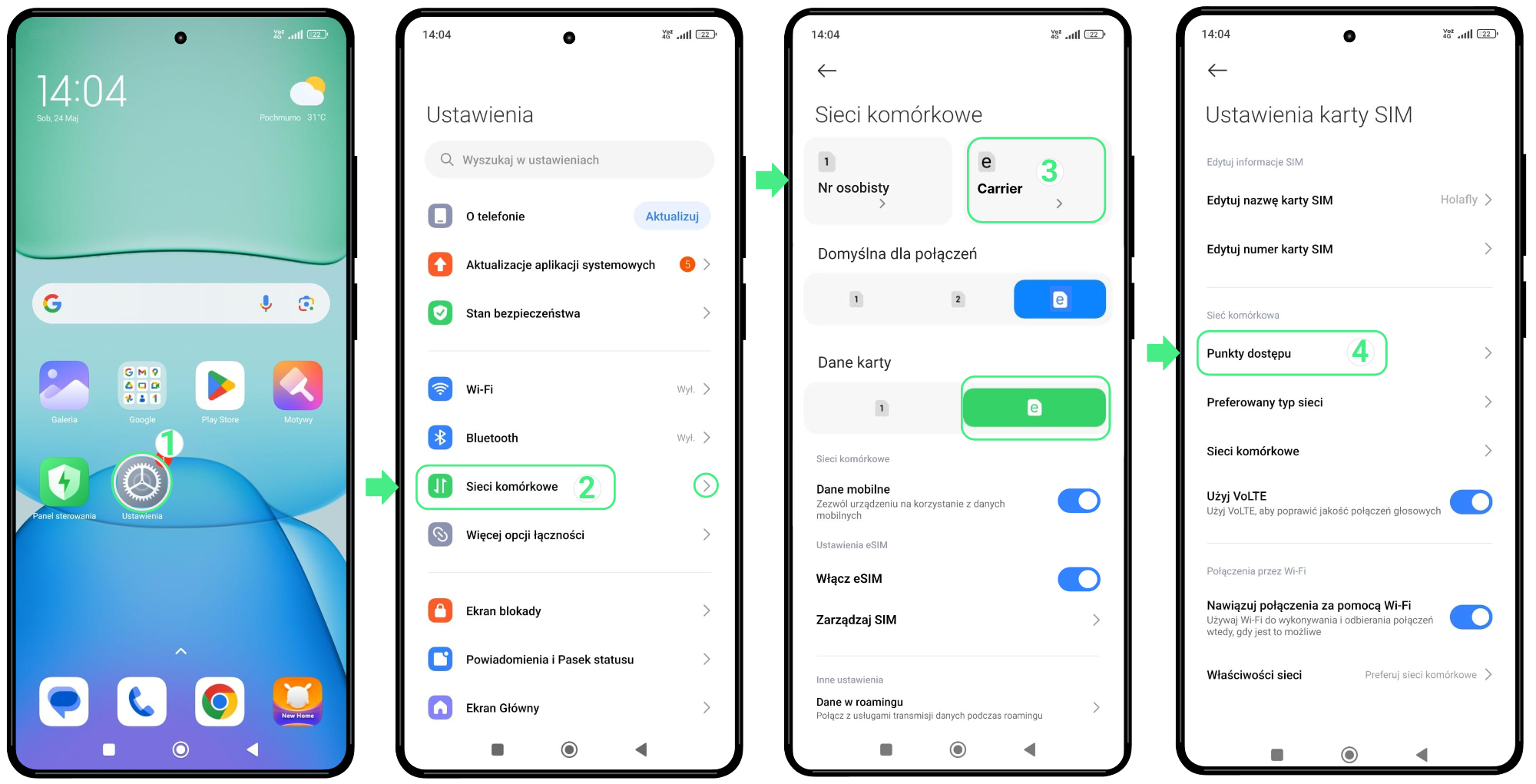 Xiaomi 14 APN Settings - Part 1